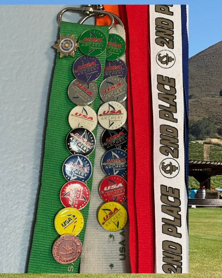 Many archery pins