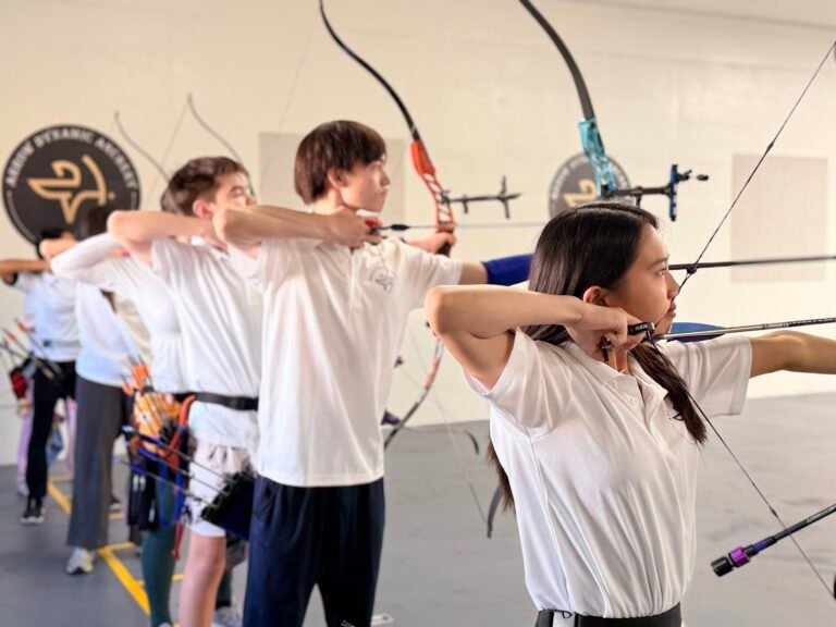 JOAD archers on the shooting line at Arrow Dynamic Archery