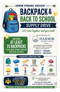 backpack with school supplies